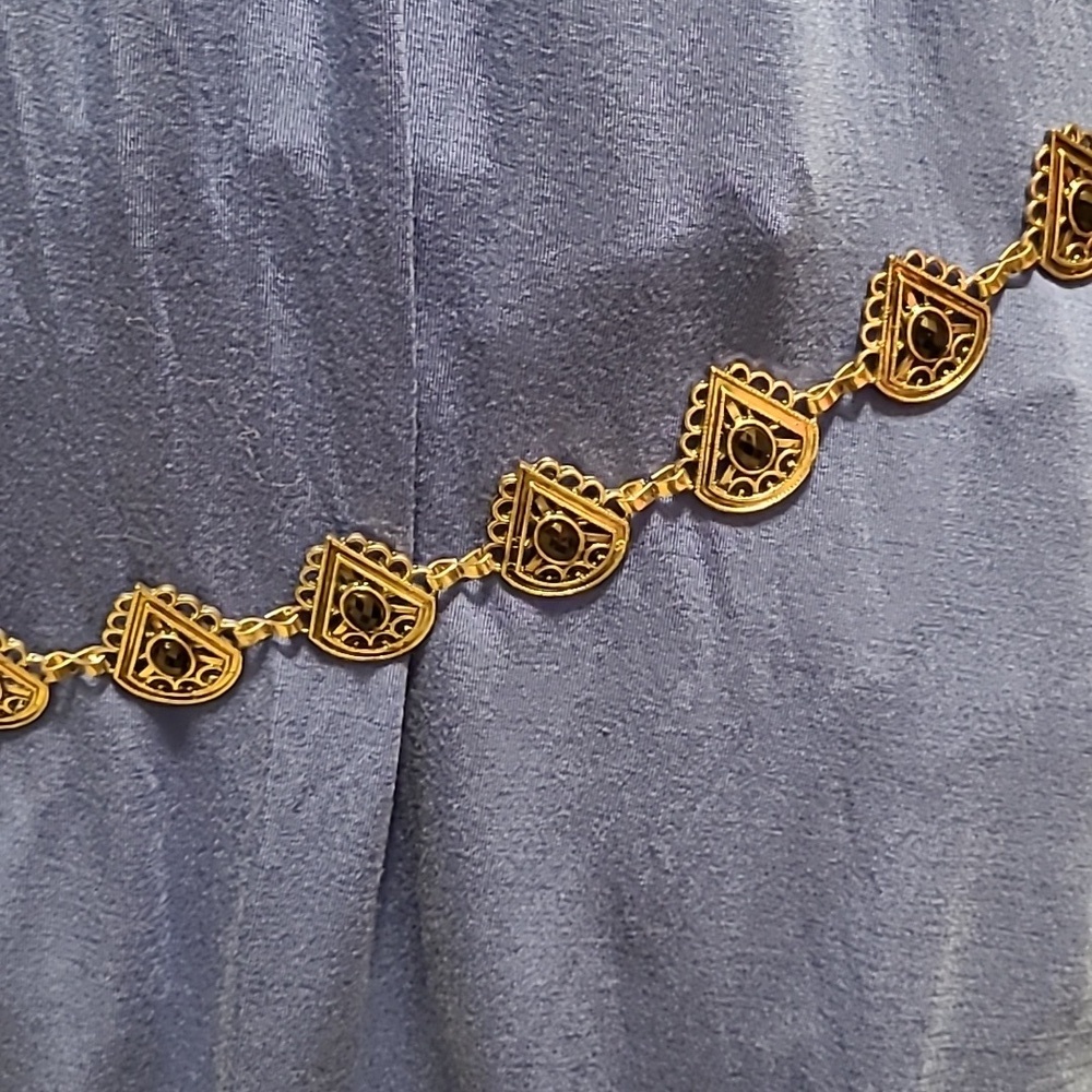 Vintage Waist Belt With Silver Embellishment Vintage Y2K 34" LONG - Picture 2 of 7
